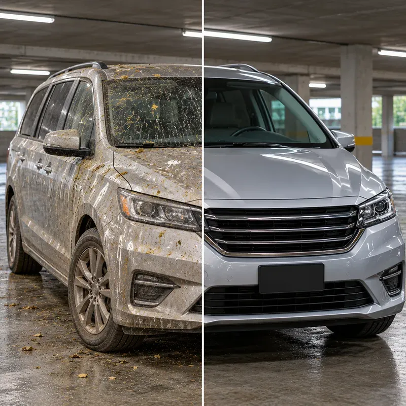 Car Detailing Dirty Vs Clean Ad Images