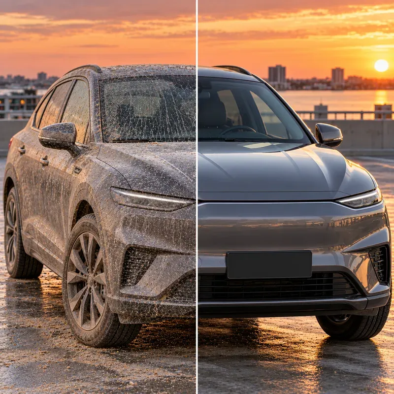 Car Detailing Dirty Vs Clean Ad Images