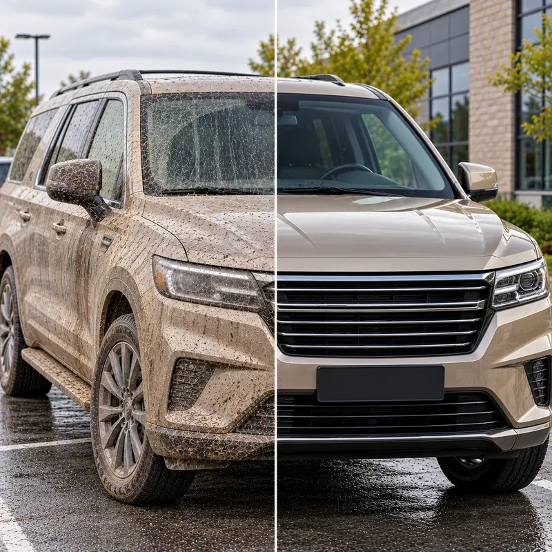Car Detailing Dirty Vs Clean Ad Images