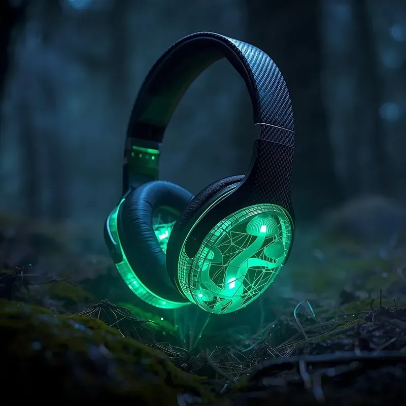 Futuristic Bioluminescent Audio Gear