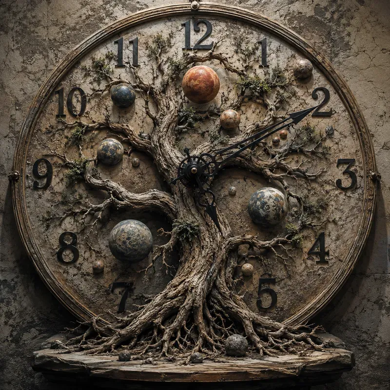 Eternal Tree Clock Surreal Wall Designs