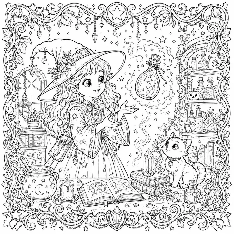 Whimsical Fairytale Coloring