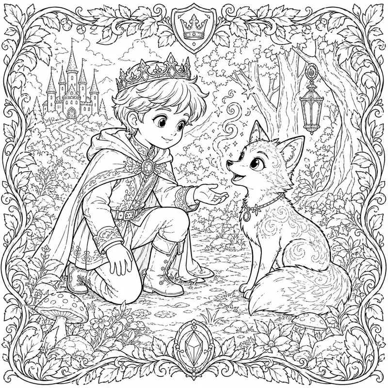 Whimsical Fairytale Coloring