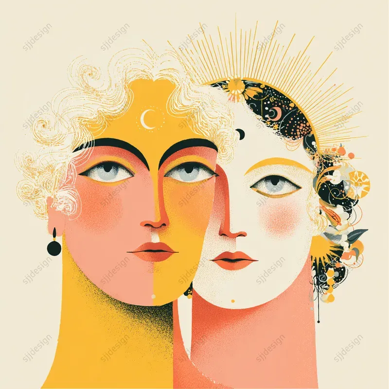 Vintage Modern Folk Art Illustrations