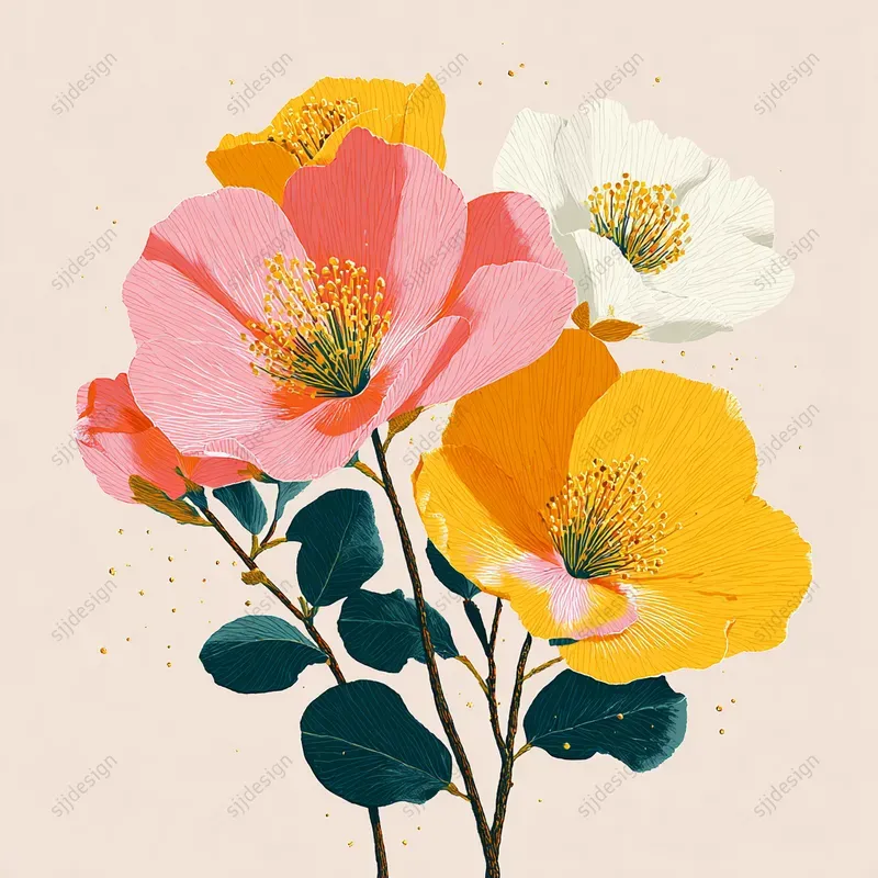 Vintage Modern Folk Art Illustrations