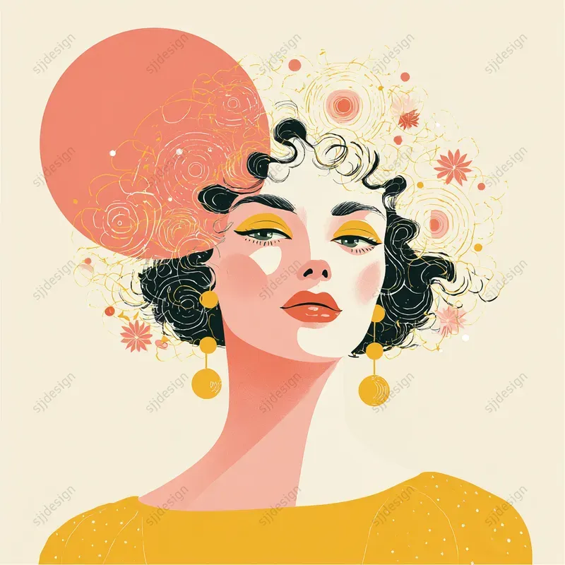 Vintage Modern Folk Art Illustrations