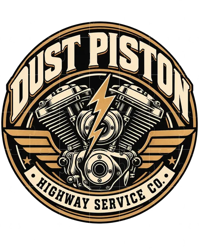 Moto Garage Emblem Tshirt Generator