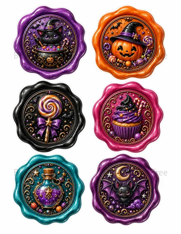 Printable Faux Wax Seal Medallions