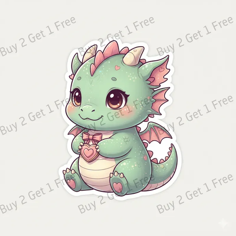 Kawaii Characters Valentine Stickers