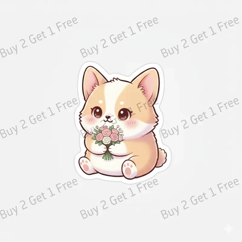 Kawaii Characters Valentine Stickers