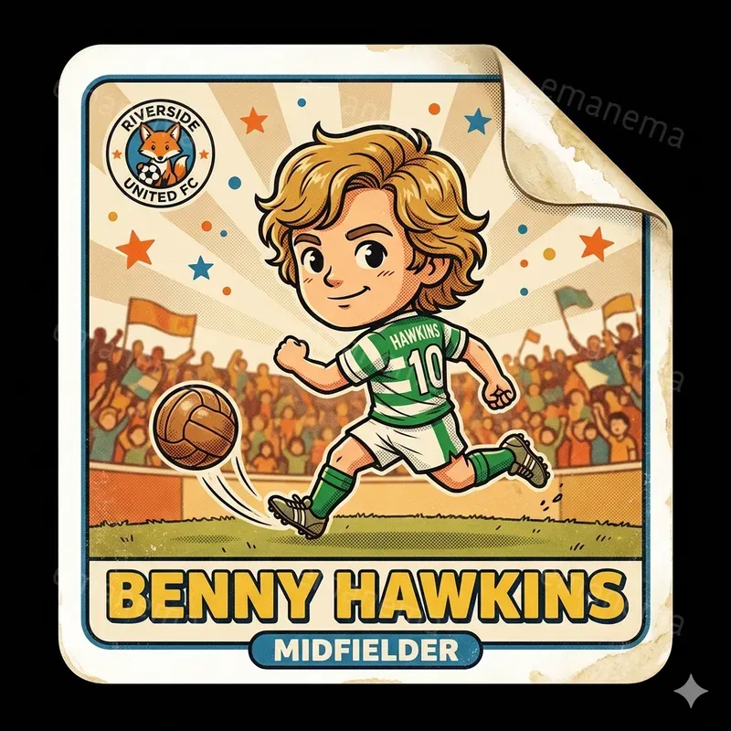 1970s Style Soccer Card Stickers