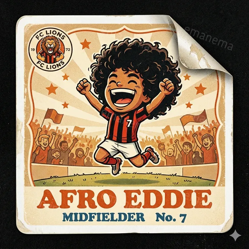 1970s Style Soccer Card Stickers