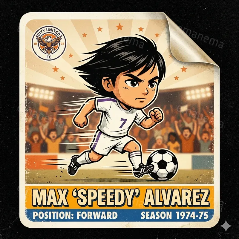 1970s Style Soccer Card Stickers