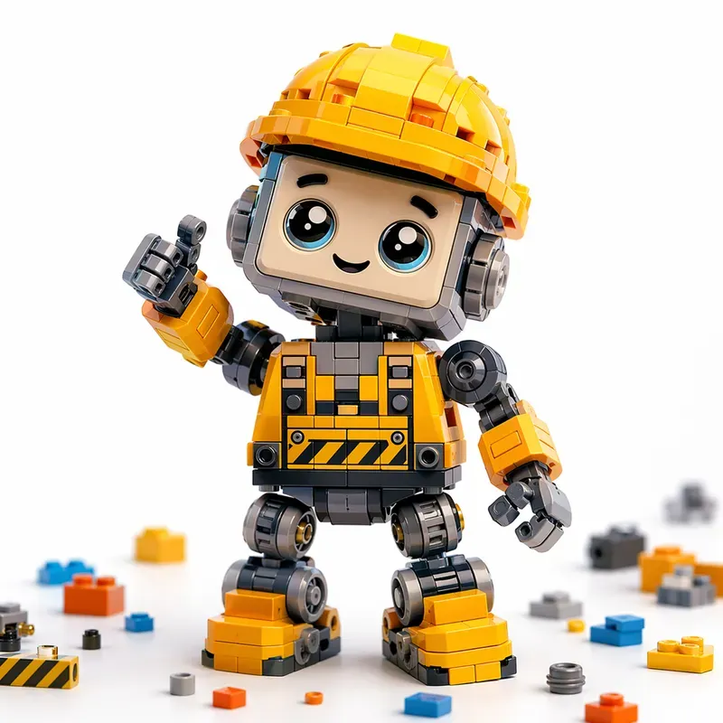 Cute Legostyle Robot Characters