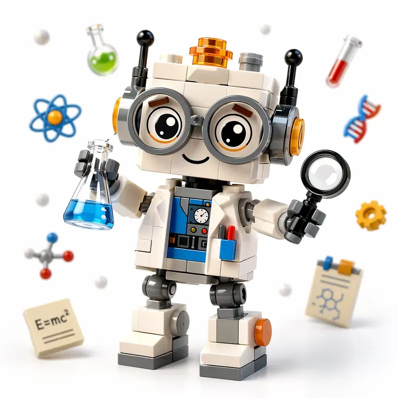 Cute Legostyle Robot Characters