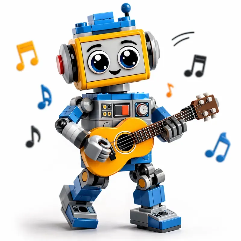 Cute Legostyle Robot Characters