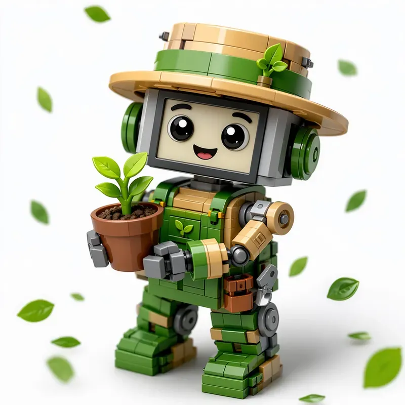 Cute Legostyle Robot Characters