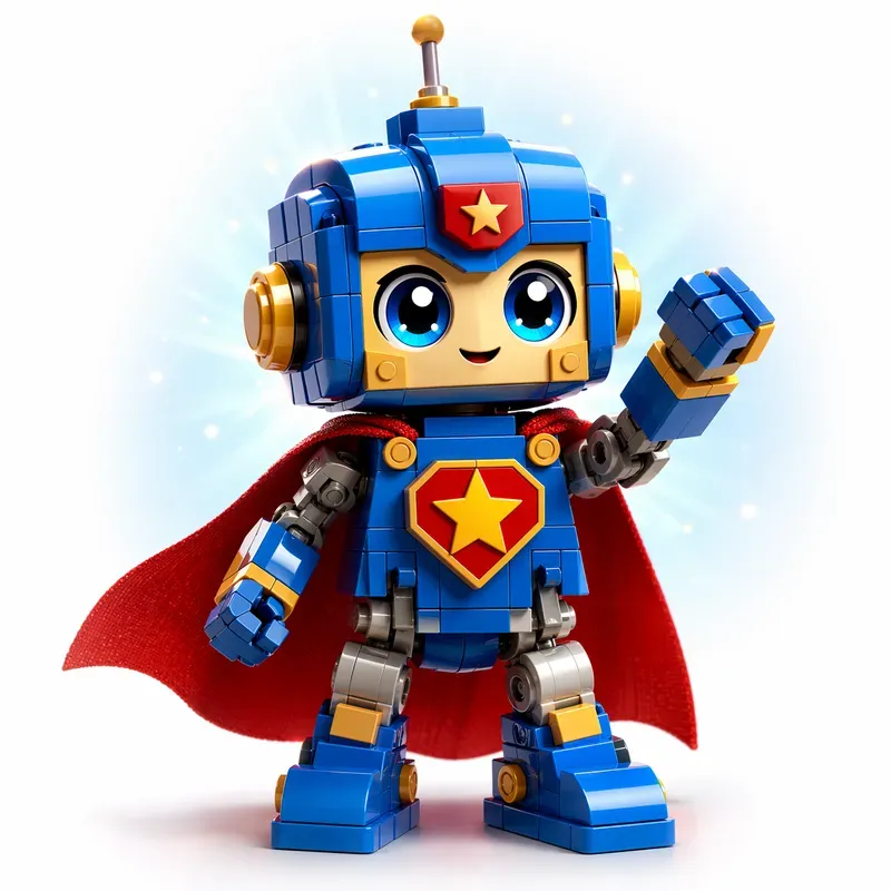 Cute Legostyle Robot Characters