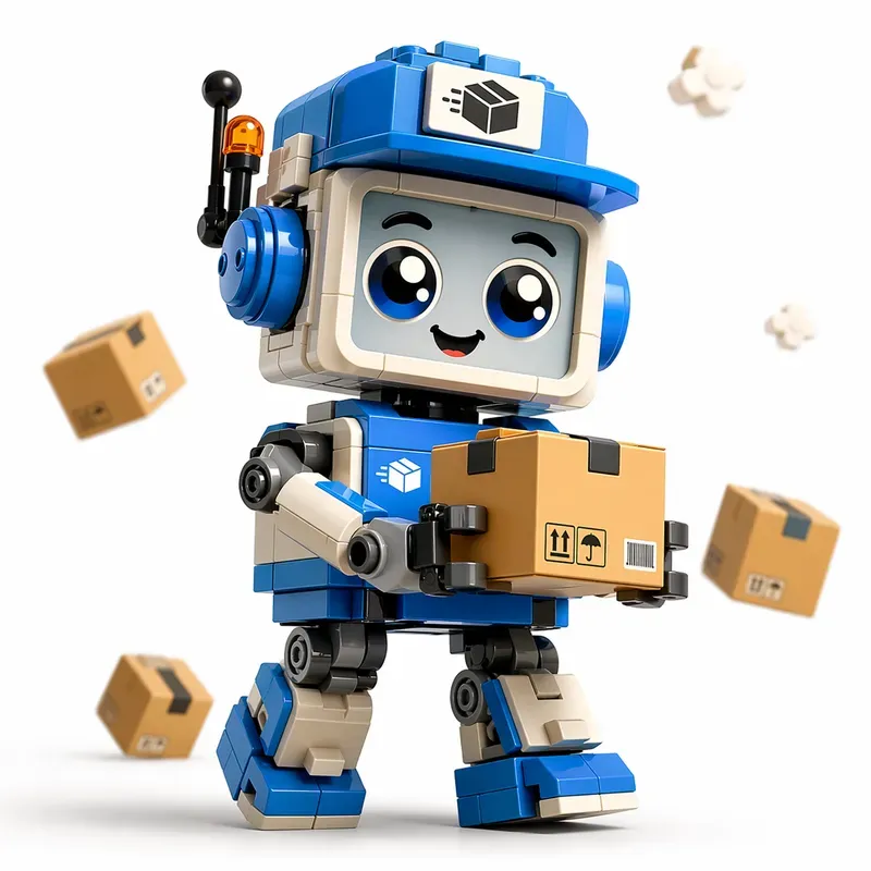 Cute Legostyle Robot Characters