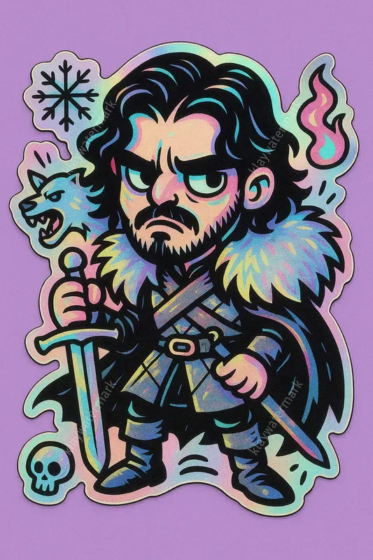 Holographic Stickers Famous Characters