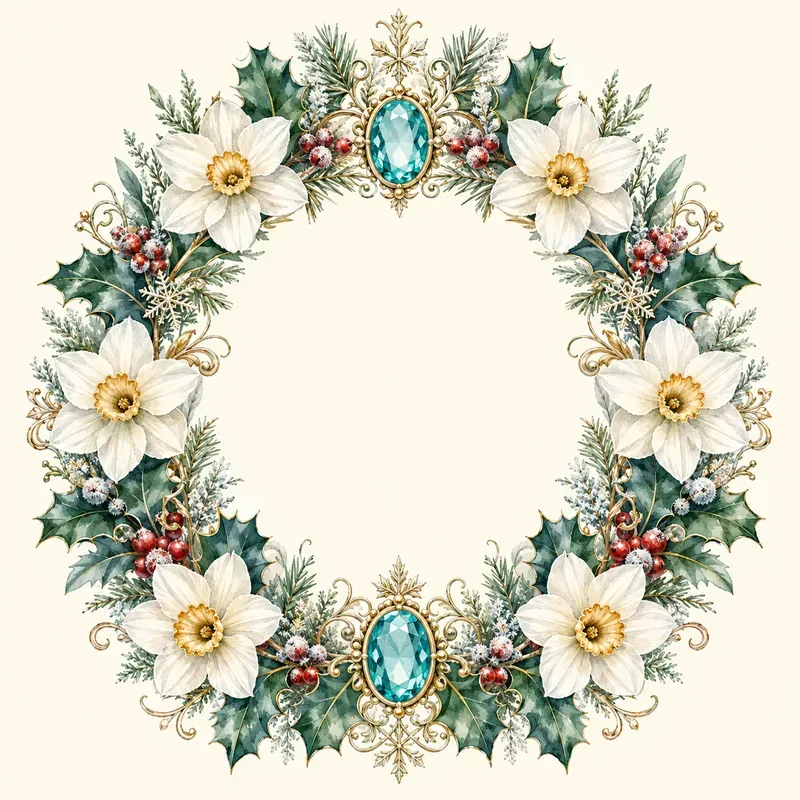Luxury Birth Flower Crests