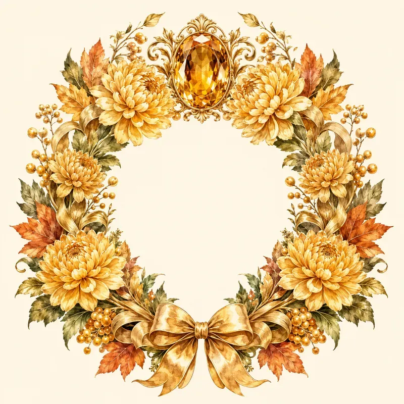 Luxury Birth Flower Crests