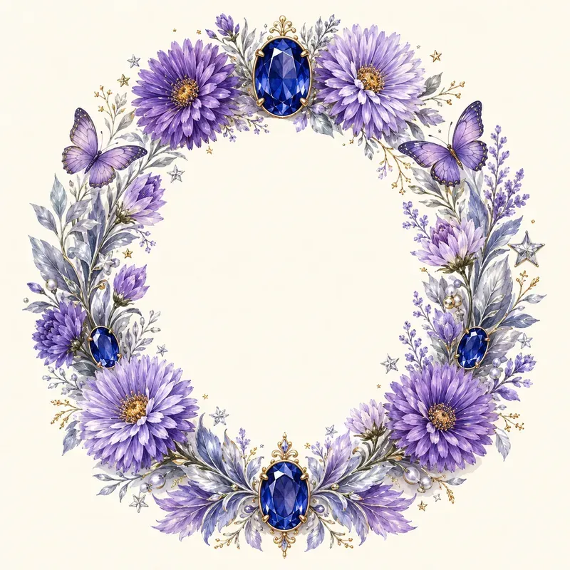 Luxury Birth Flower Crests