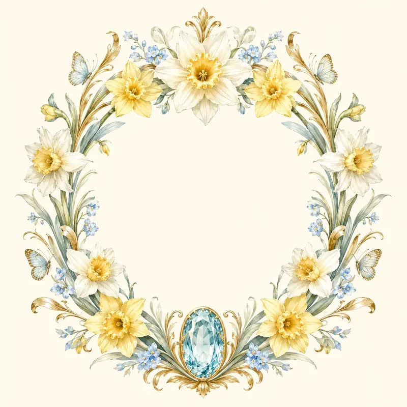 Luxury Birth Flower Crests