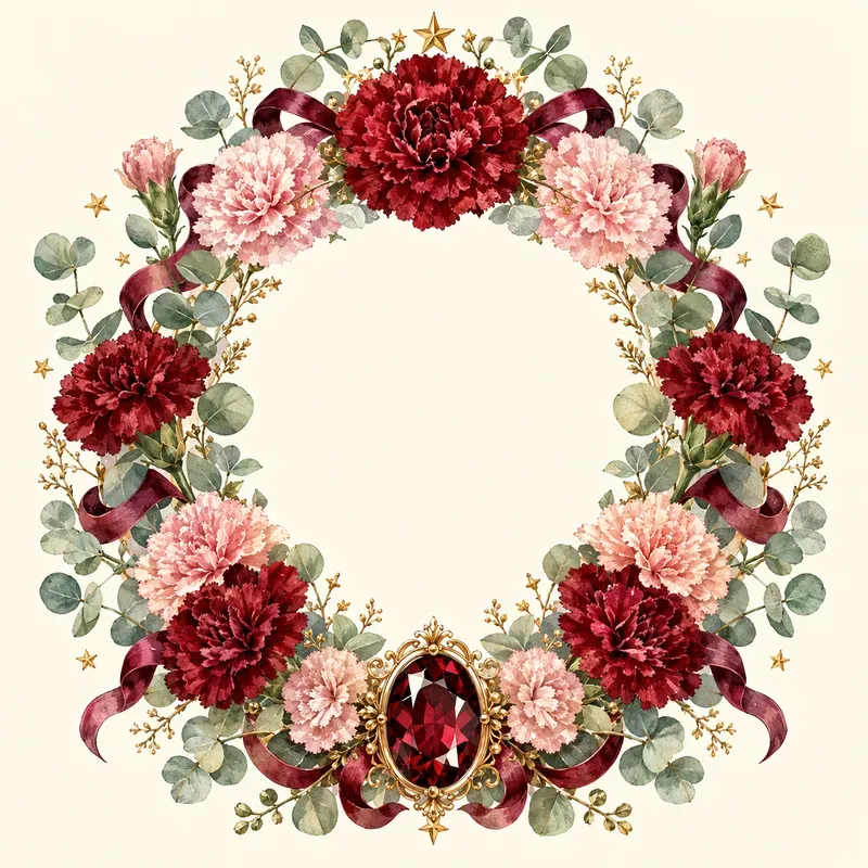 Luxury Birth Flower Crests