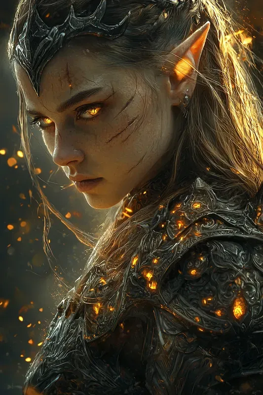 Fantasy Elf Warrior Cinematic RPG Art