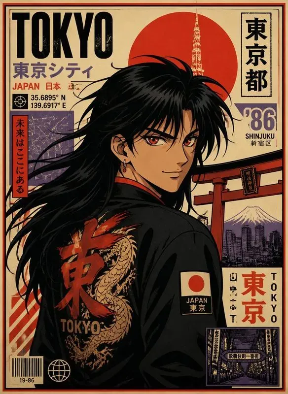 90s Retro Anime Posters