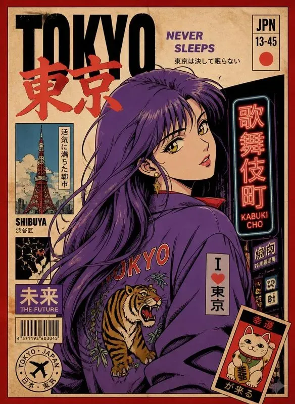 90s Retro Anime Posters