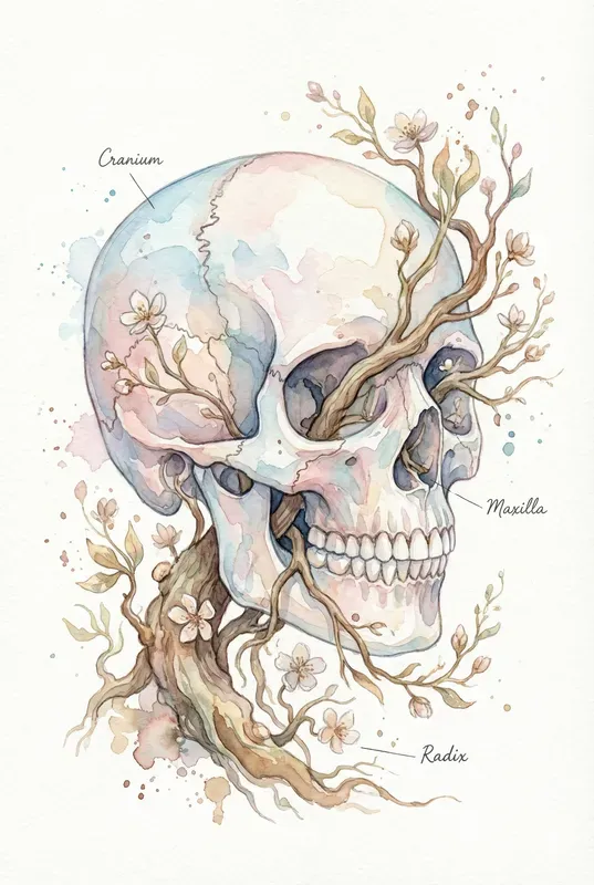 Pastel Floral Human Anatomy Watercolors
