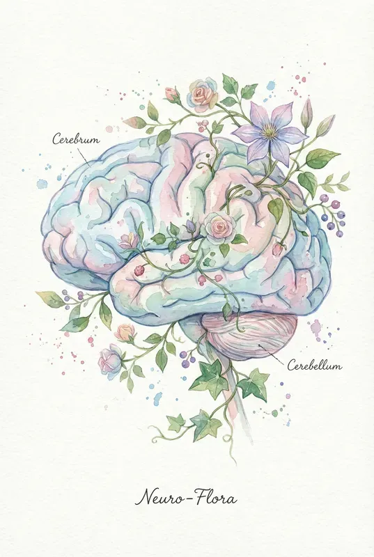 Pastel Floral Human Anatomy Watercolors