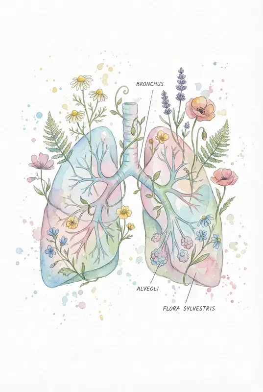 Pastel Floral Human Anatomy Watercolors