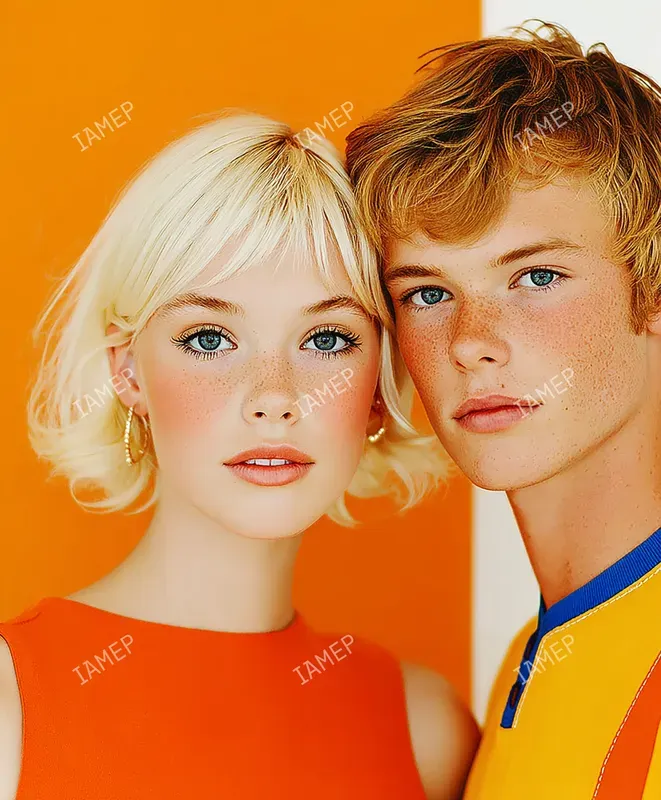 Bold Colorblock Beauty Portraits