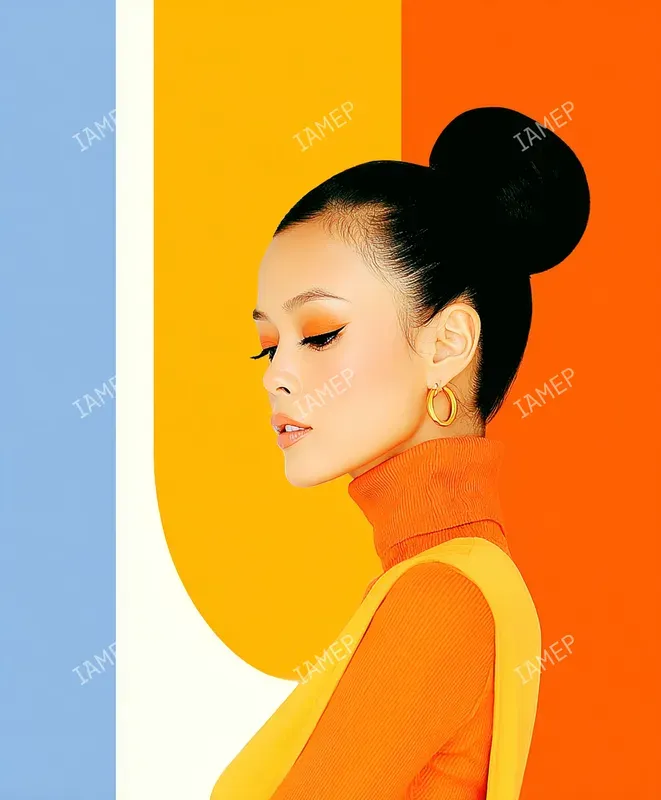 Bold Colorblock Beauty Portraits