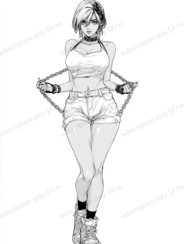 Edgy Kpop Line Art Poses