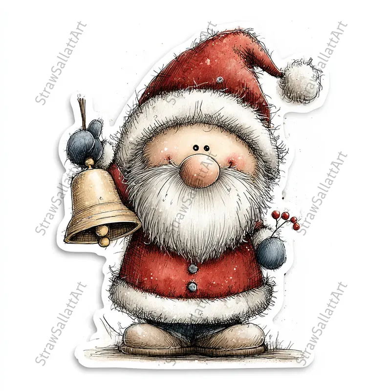 Cute Christmas Character Sticker Cliparts