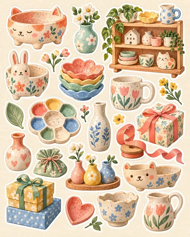 Ceramic Studio Sticker Sheets