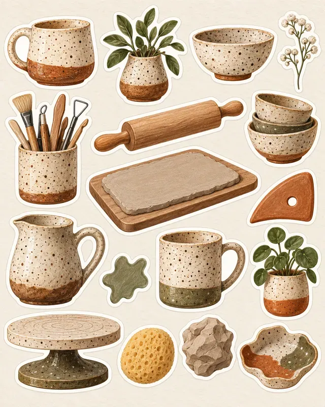 Ceramic Studio Sticker Sheets