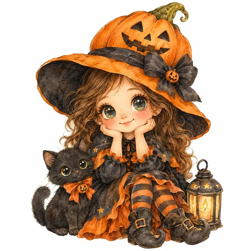 Enchanting Halloween Characters Ephemera