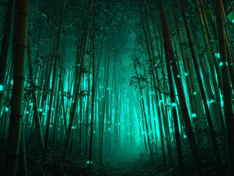 Bioluminescent Forest Art Generator