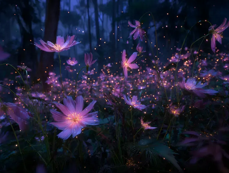 Bioluminescent Forest Art Generator
