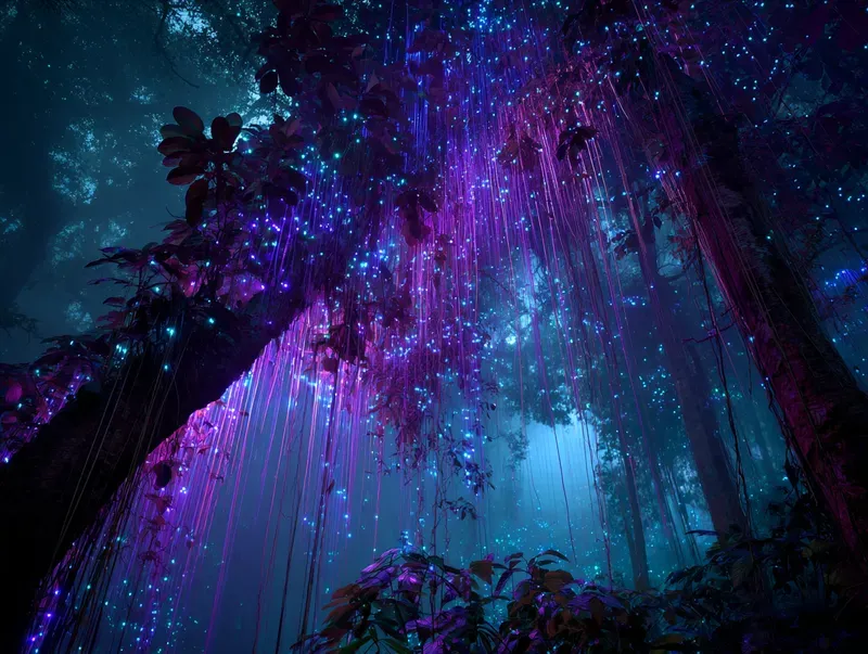 Bioluminescent Forest Art Generator