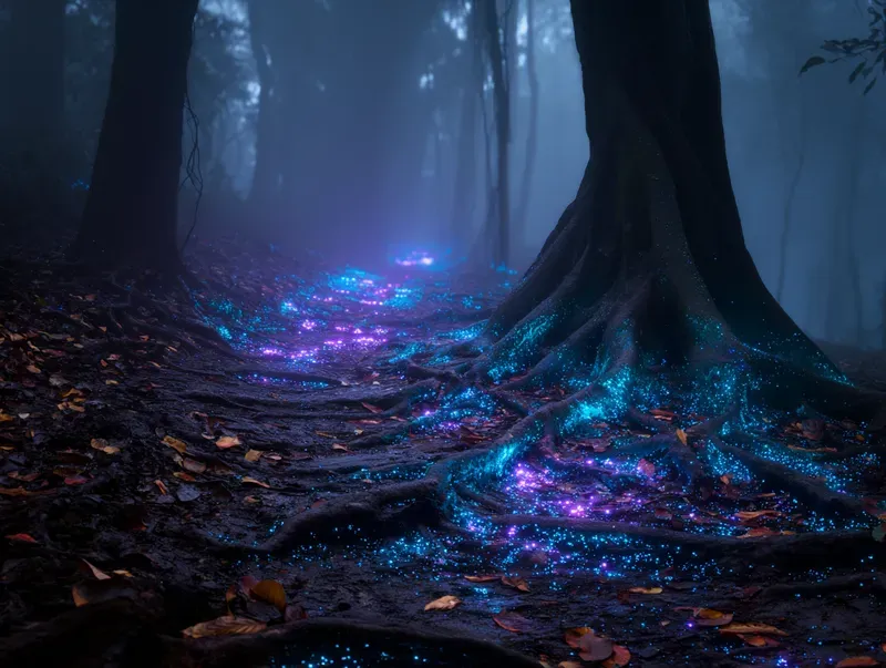 Bioluminescent Forest Art Generator
