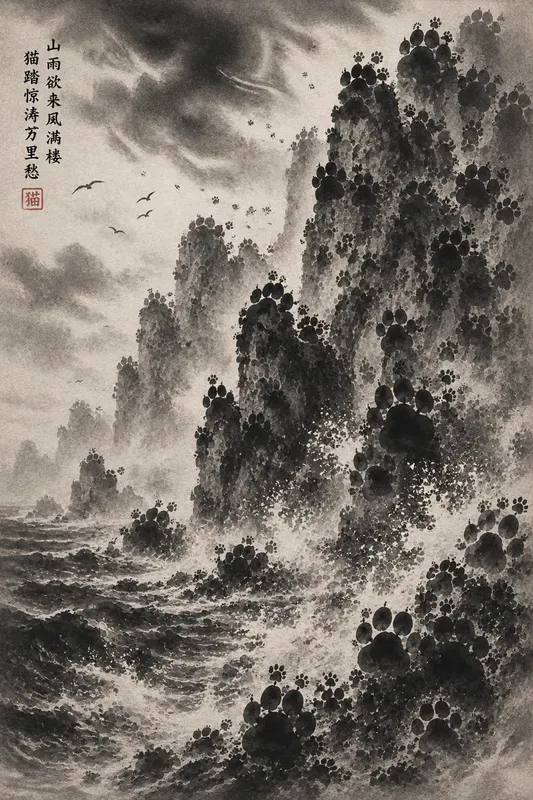 Cat Paw Ink Wash Generator