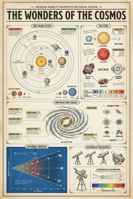 Vintage Scientific Infographic Posters