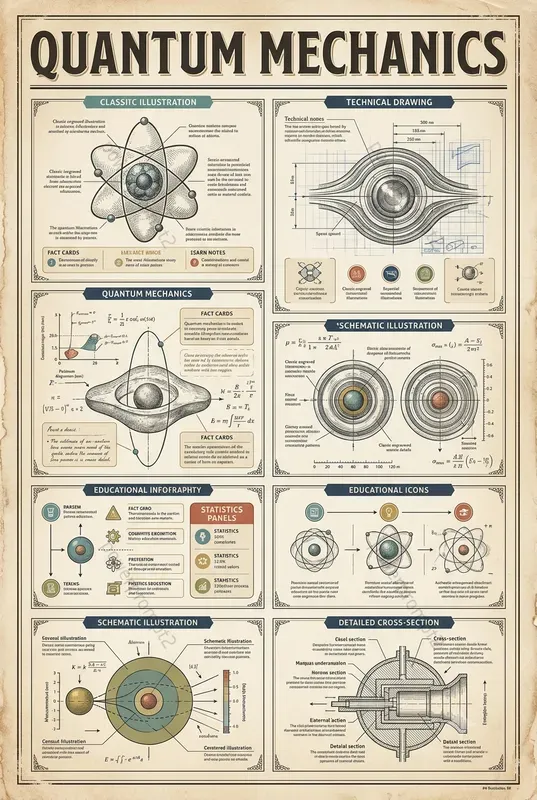Vintage Scientific Infographic Posters