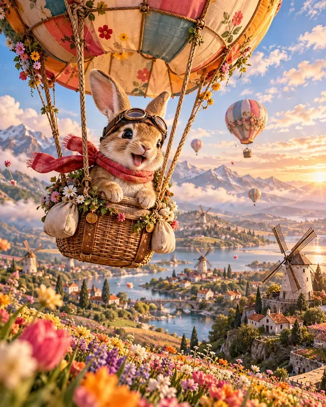 Hyperrealistic Baby Animal Parachutes